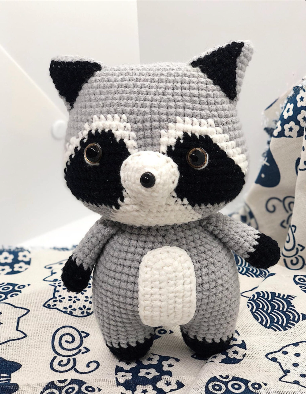 Cute Handmade Crochet Raccoon Doll