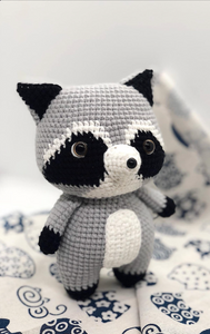 Cute Handmade Crochet Raccoon Doll